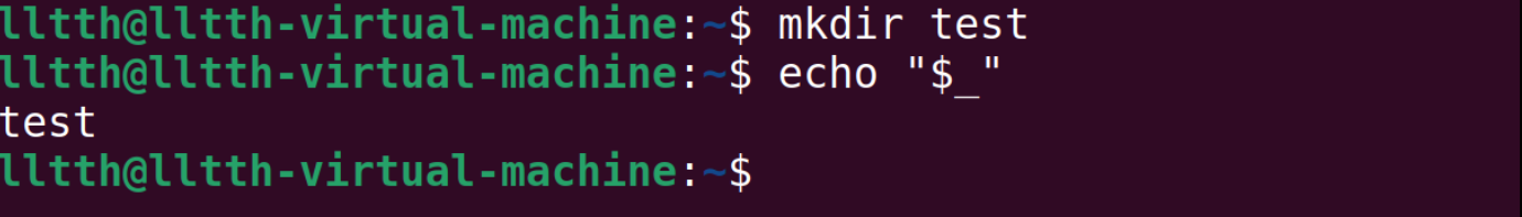 echo "$_"